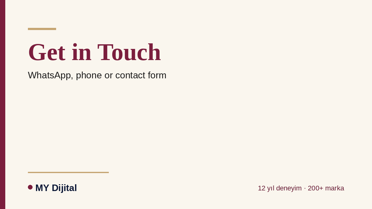 Contact & About 2 MY Dijital — Get in Touch