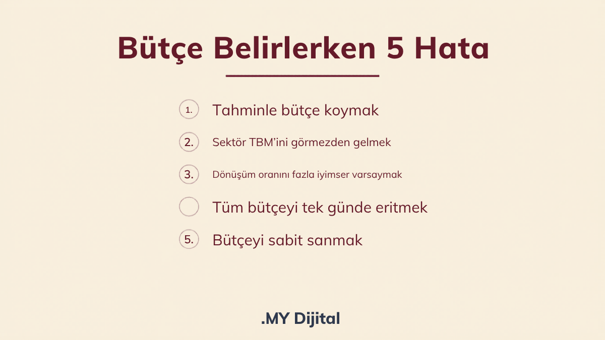 Google Ads Reklam Bütçesi Sektöre Göre Nasıl Belirlenir? Geriye-Hesaplama Modeli 3 google ads reklam bütçesi sektöre göre belirlerken yapılan 5 hata kontrol listesi