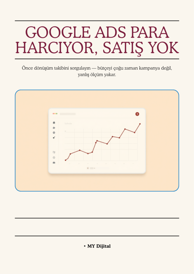 google ads para harcıyor satış yok — MY Dijital