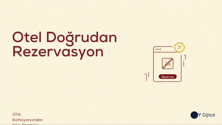 otel doğrudan rezervasyon ota komisyonu — MY Dijital