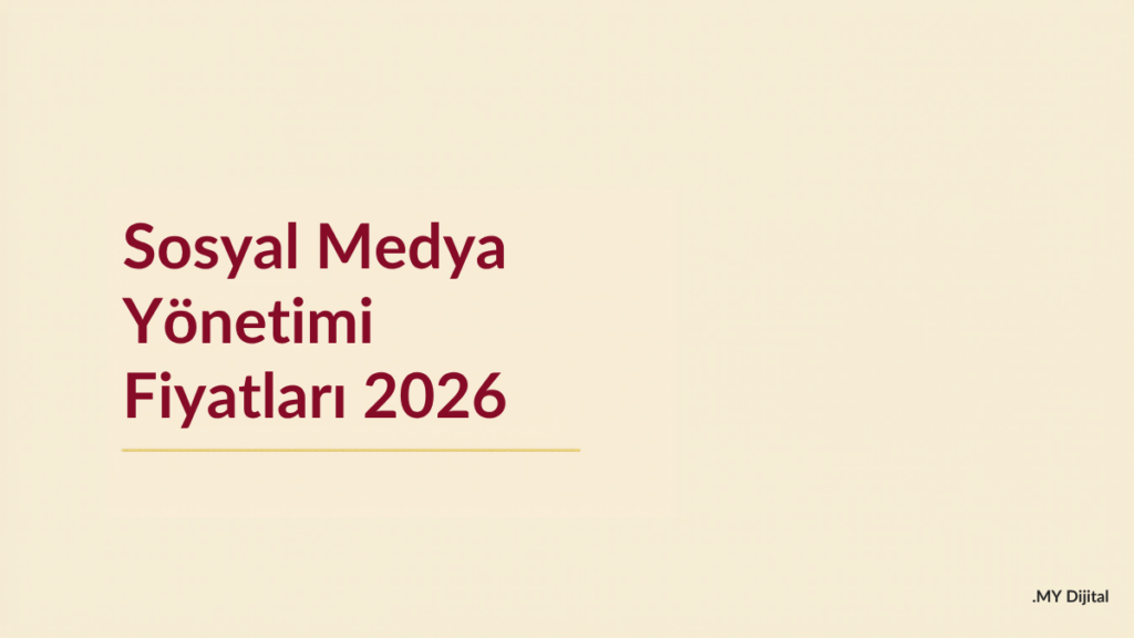 sosyal medya yönetimi fiyatları — MY Dijital