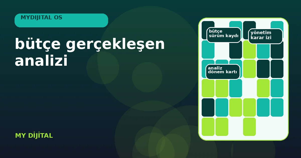 plan, gerçekleşen ve neden kodunu birleştiren bütçe sapma panosu.