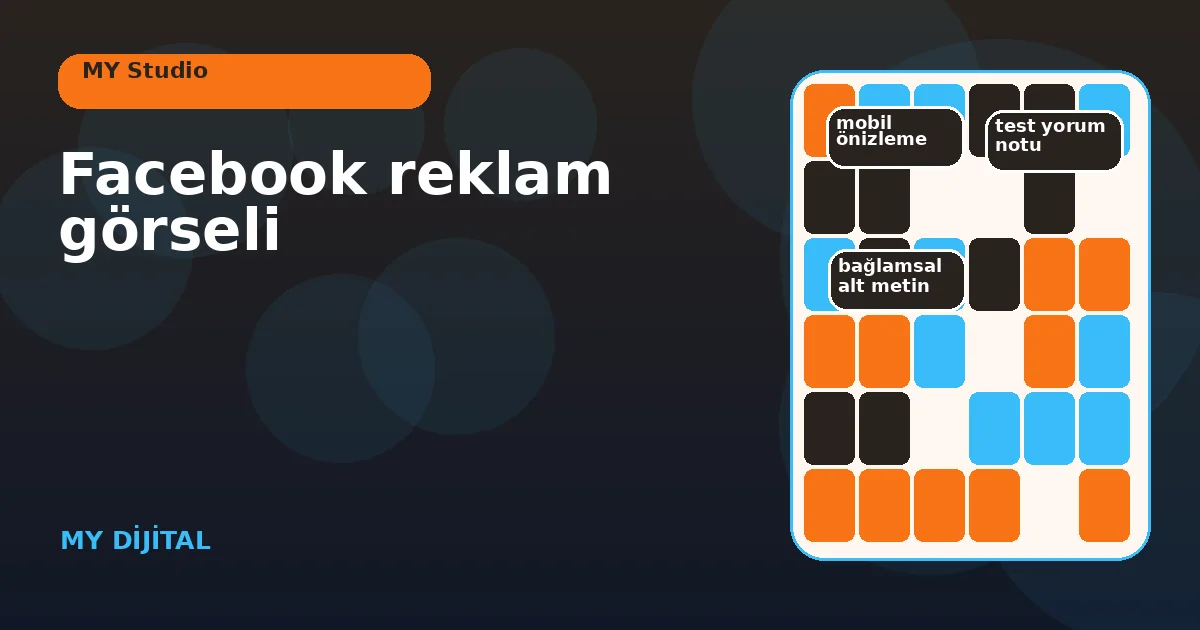 Facebook reklam görseli için 7 güvenli karar adımı 1 tek odaklı ürün reklamı ile kalabalık varyantı karşılaştıran tasarım panosu.