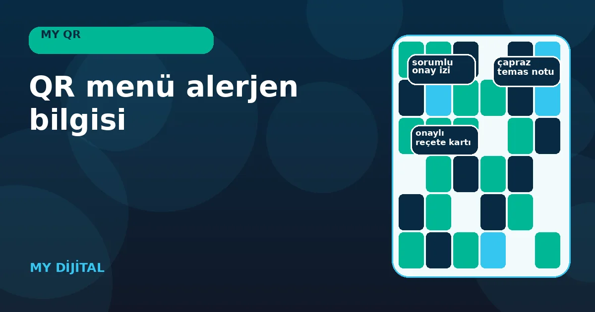 reçete bileşenlerinden menü alerjen açıklamasına uzanan kanıt zinciri.