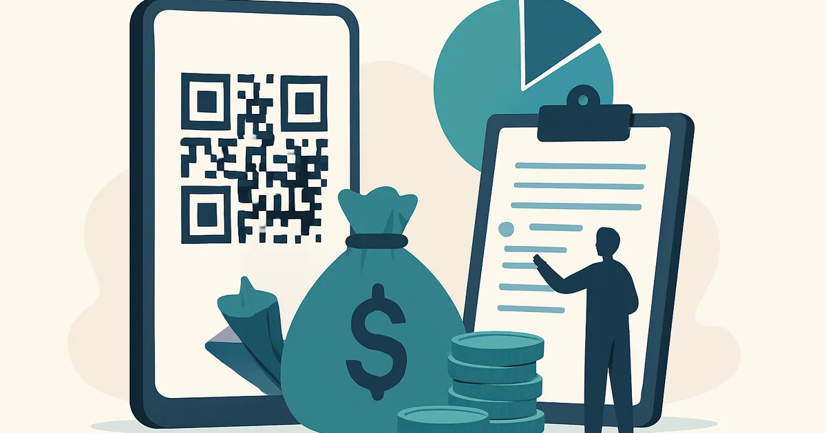 QR Menü Fiyatları: İşletmeniz İçin 7 Net Adım Rehberi 1 Featured: QR menü maliyet kalemlerini bir arada gösteren genel bütçe temalı kapak görseli.