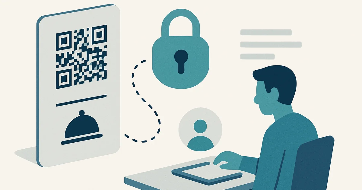 QR Menü KVKK: 7 Adımda Güvenli Veri Yönetimi ile İşinizi 1 QR menüde veri akışını gösteren genel kapak görseli.